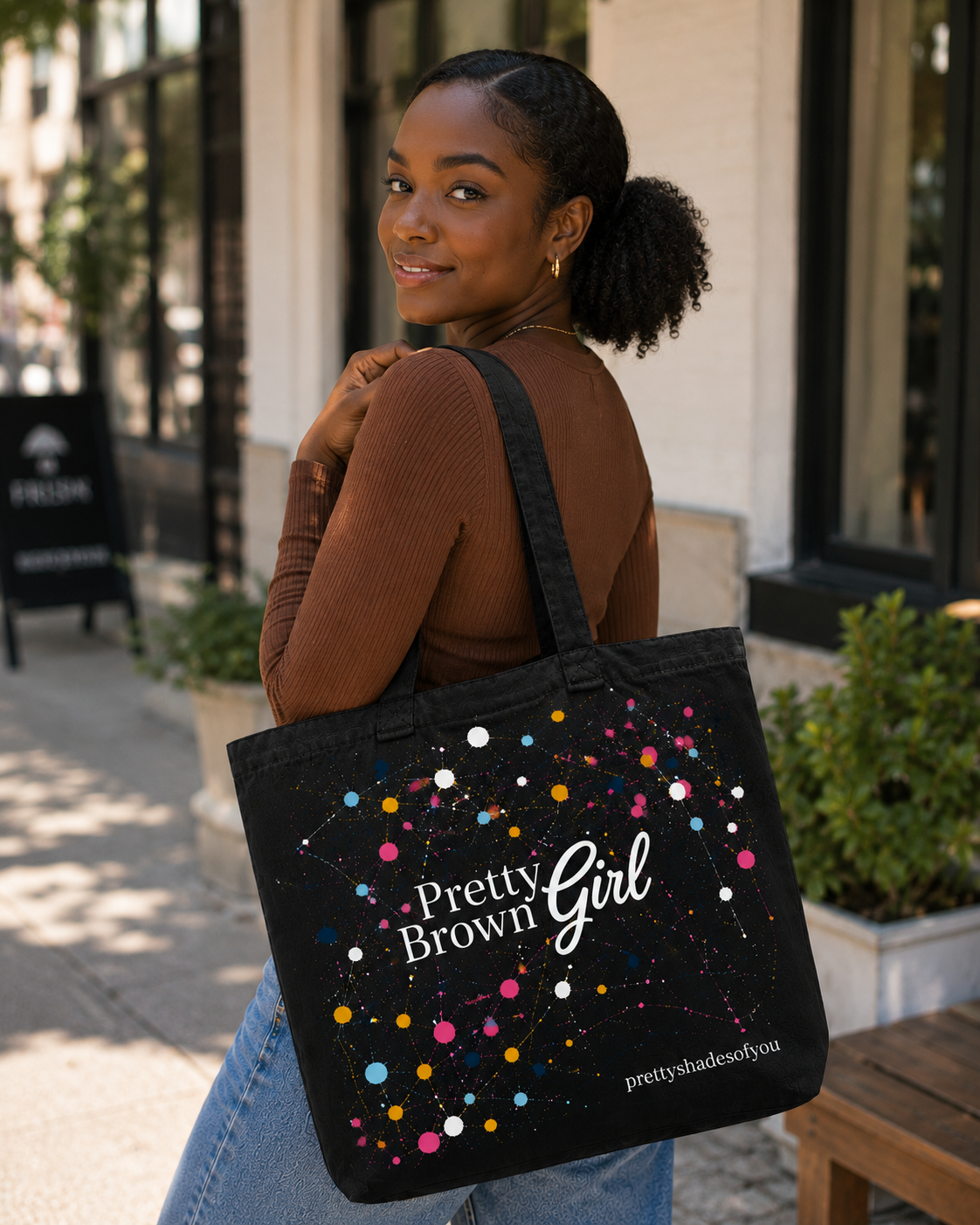 Pretty Brown Girl Tote Bag