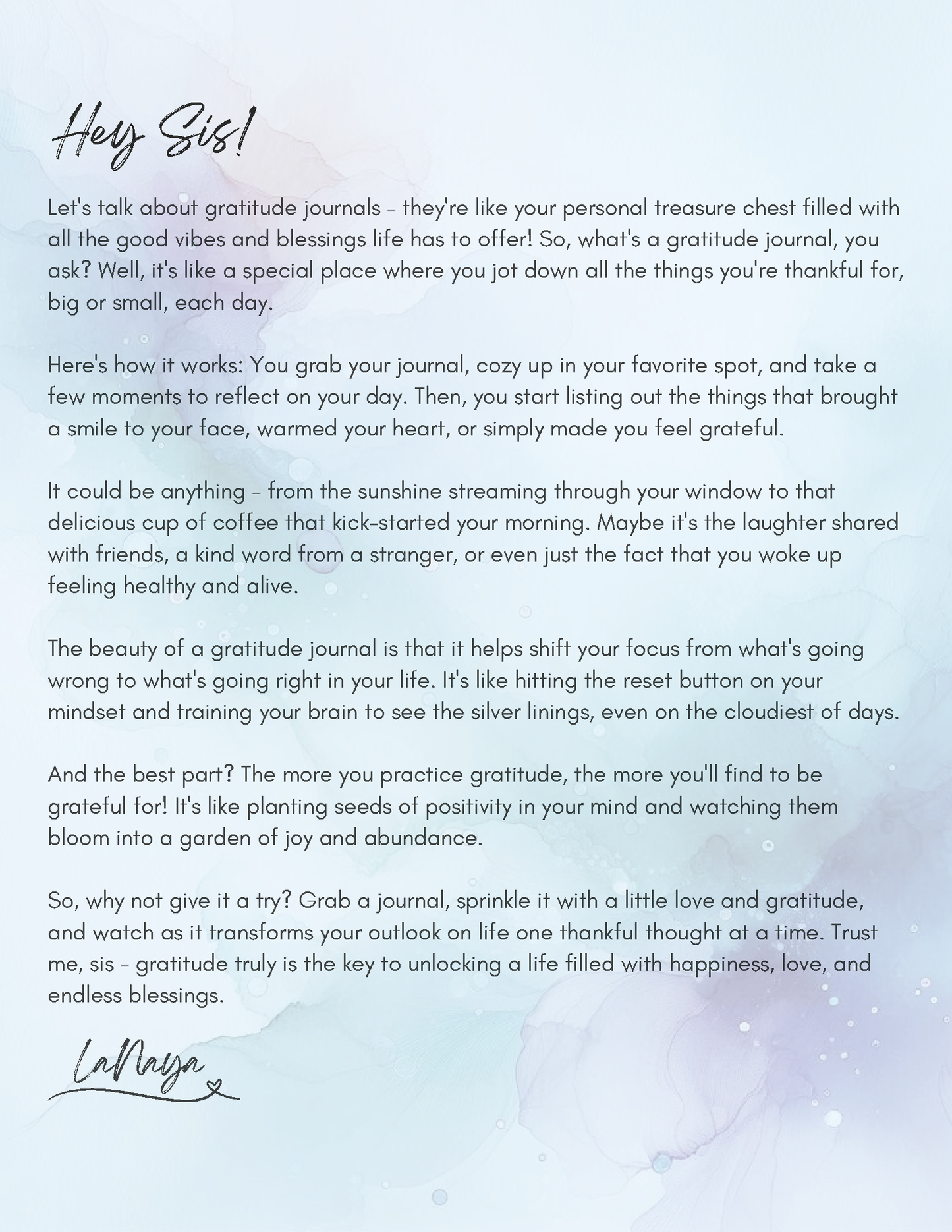 Black Girl Gratitude Journal