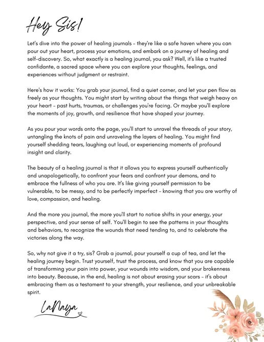 Black Girl Healing Journal