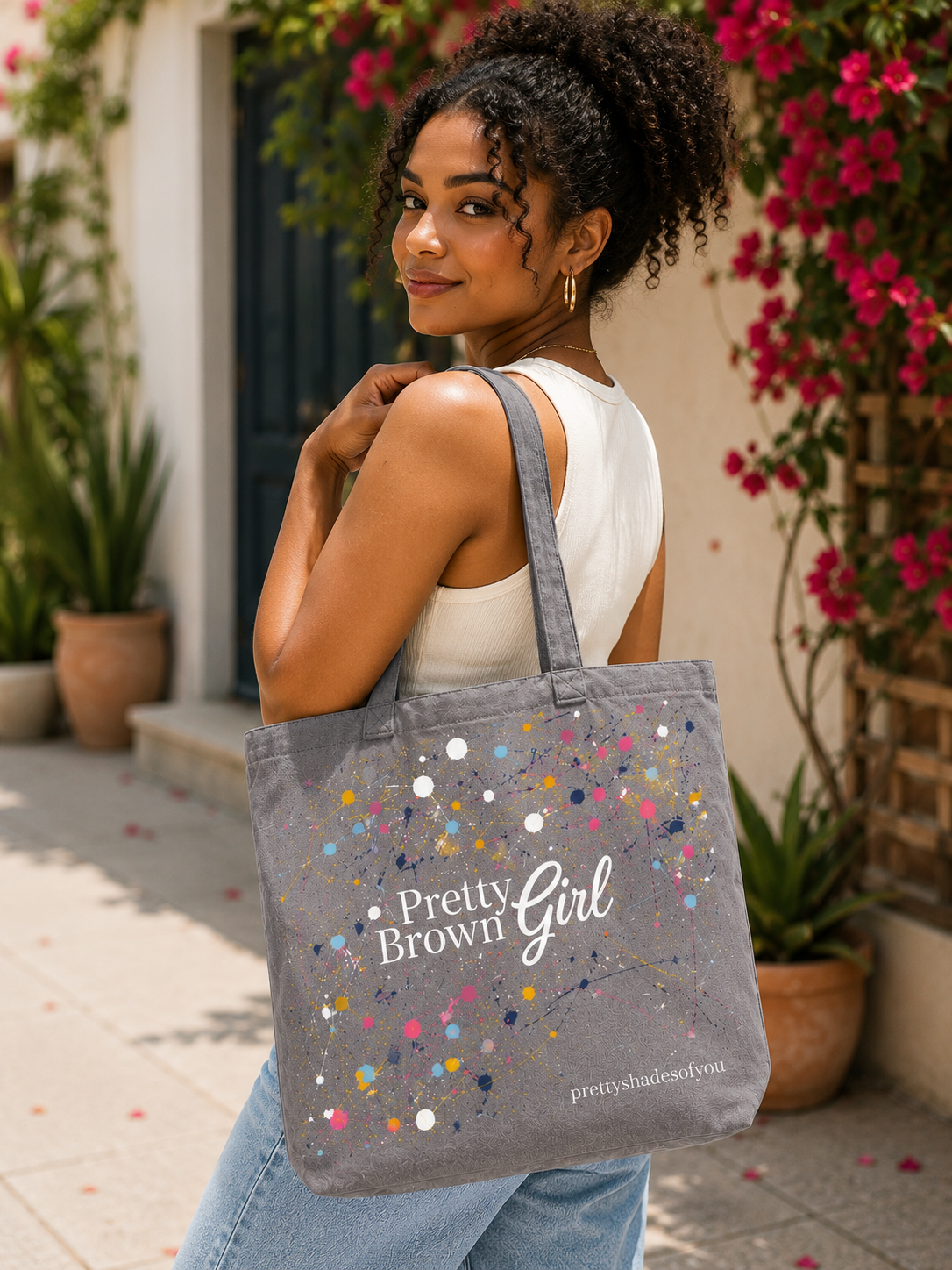 Pretty Brown Girl Tote Bag
