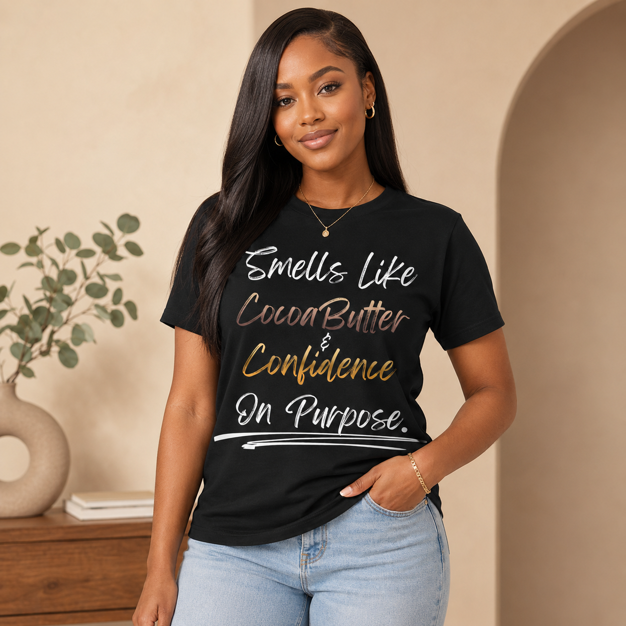 Smells Like Cocoa Butter & Confidence Tee