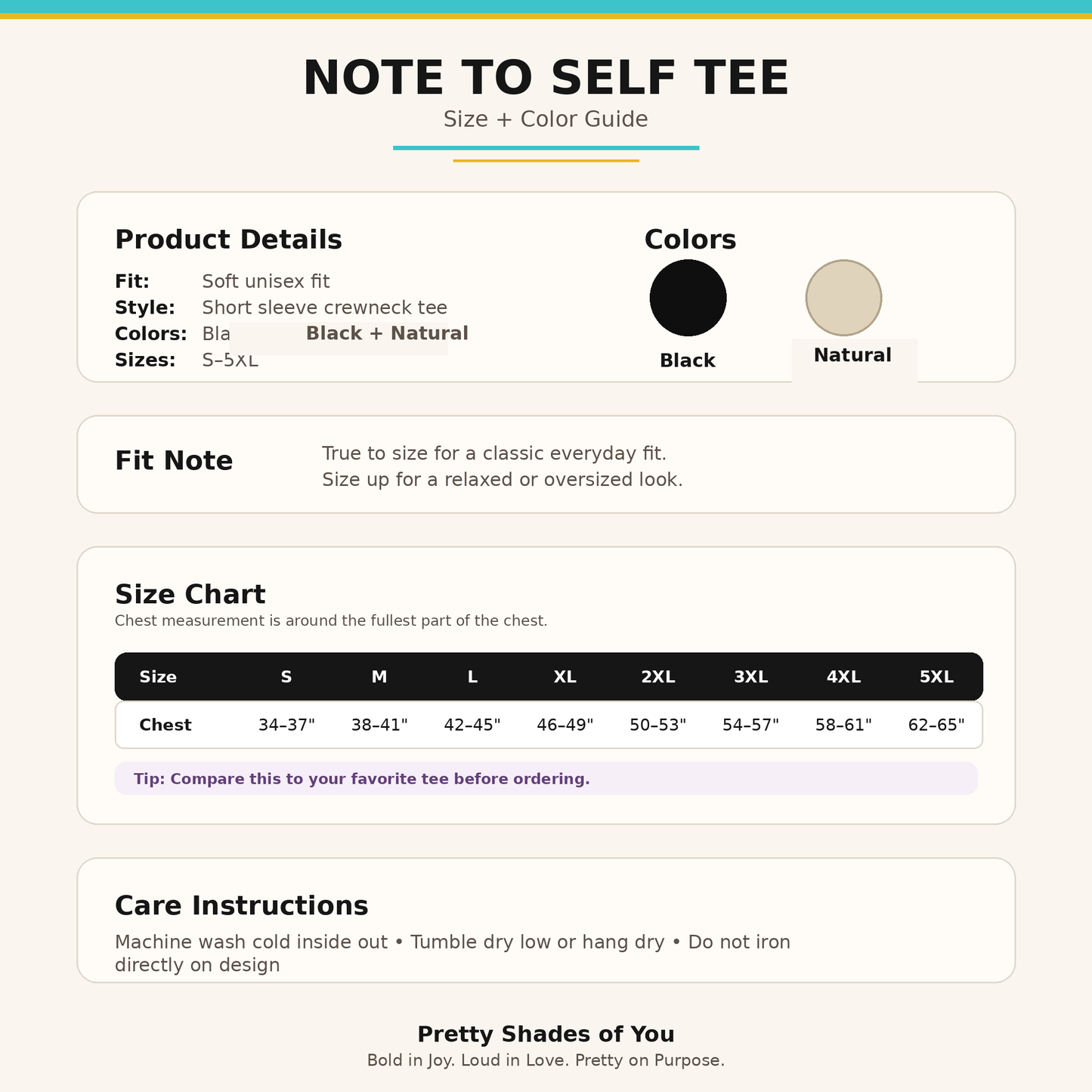 Note to Self Affirmation Tee