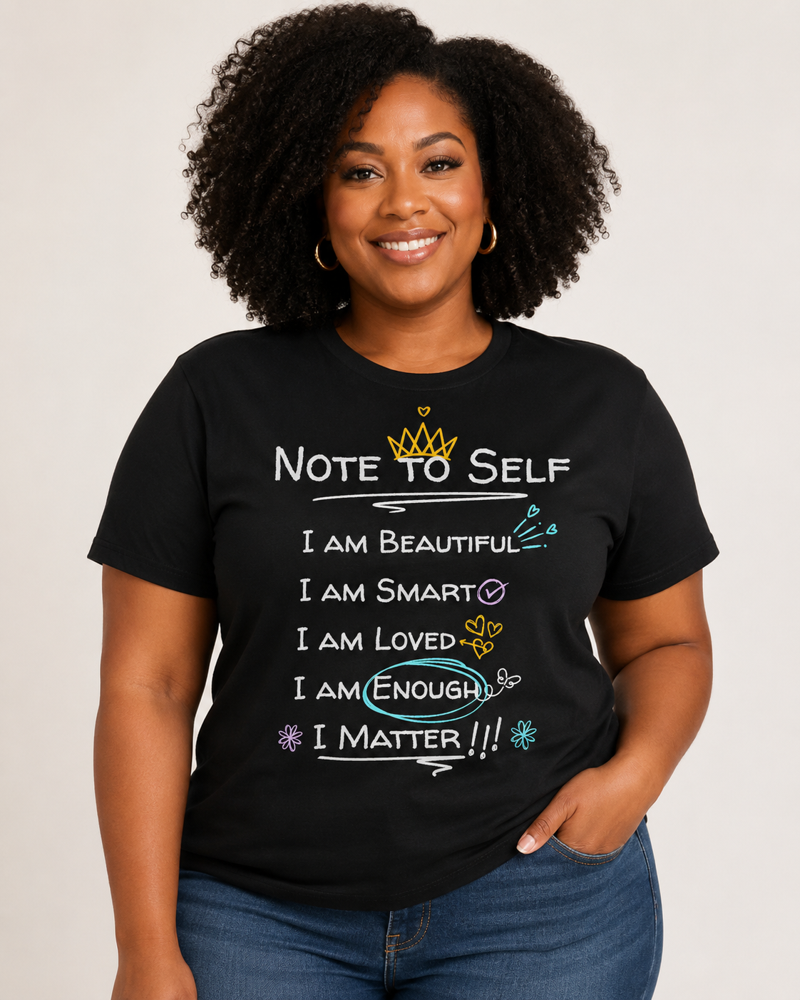 Note to Self Affirmation Tee