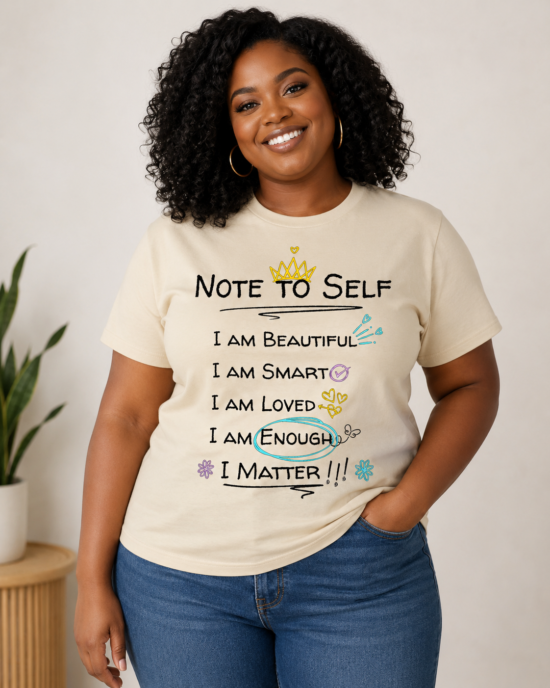 Note to Self Affirmation Tee